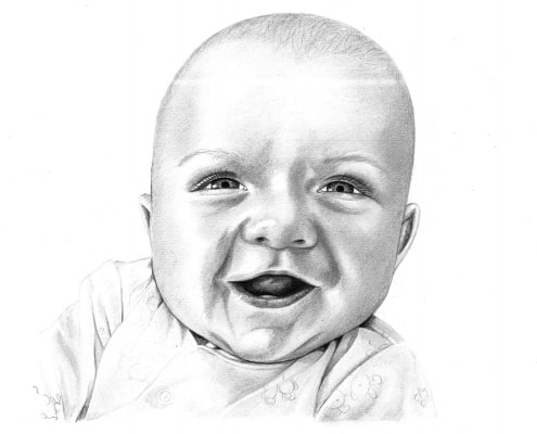 Pencil Portrait of Baby