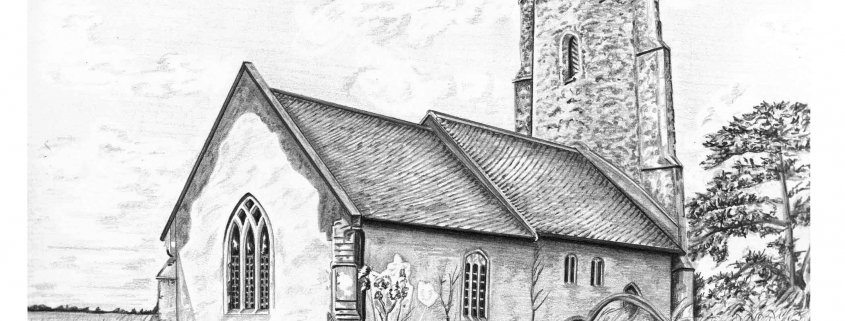 Church Drawing in Pencil