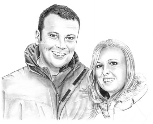 Pencil Portrait of Couple