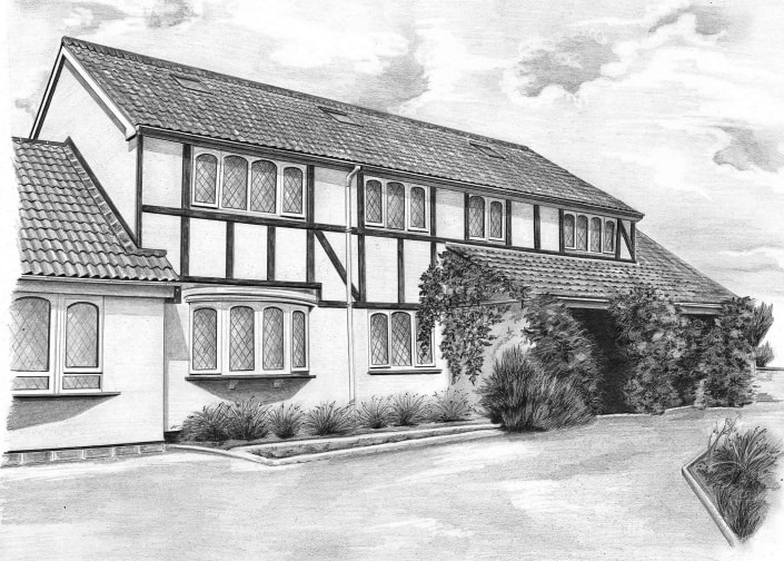 Pencil Drawing of Highworth House