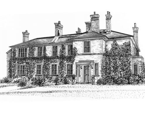 Pencil Drawing of House