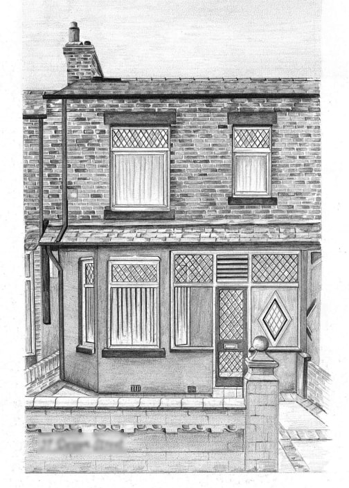 Pencil Portrait of House