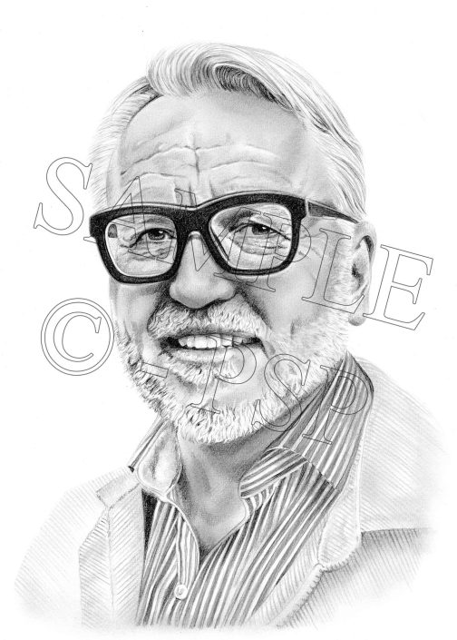 Man Pencil Portrait by UK Pencil Portrait Artist Pencil portrait of a middle-aged man by pencil portrait artist Angela Maher